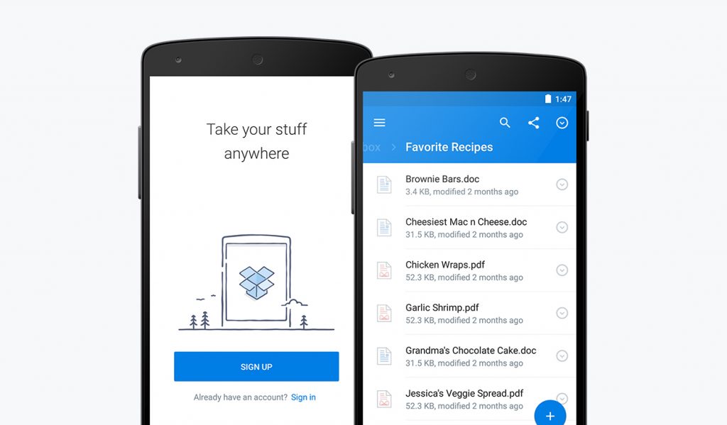 Dropbox Available on Mobile